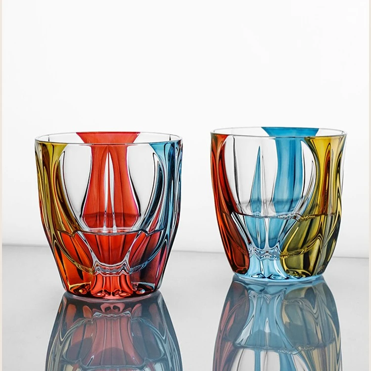 Crystal Glass Colored Whisky Cup factory
